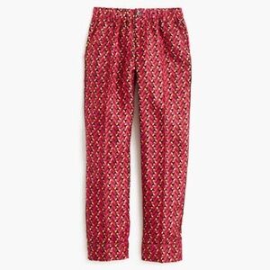 J. Crew Collection Party pj pant in Ratti® hibiscus herringbone print sz: 6